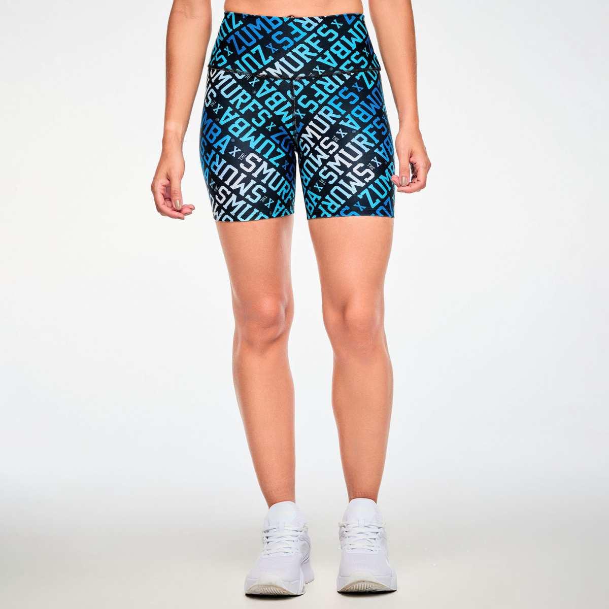 Zumba X The Smurfs High Waisted Biker Shorts
