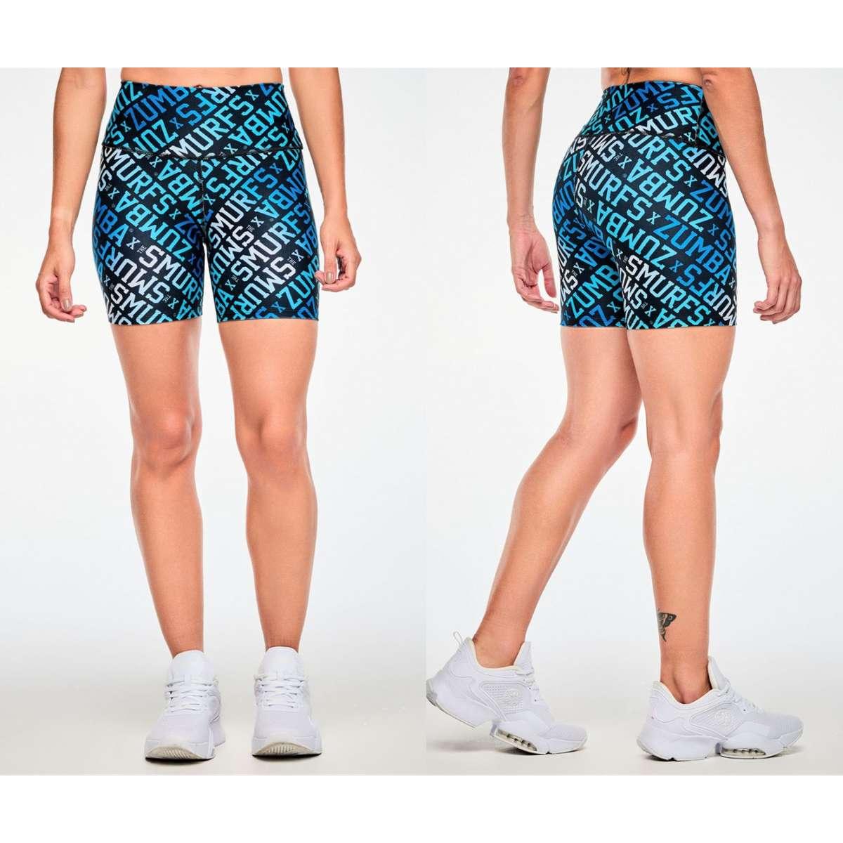 Zumba X The Smurfs High Waisted Biker Shorts