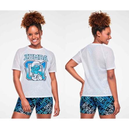 Zumba X The Smurfs Mesh Raglan Sleeve Top