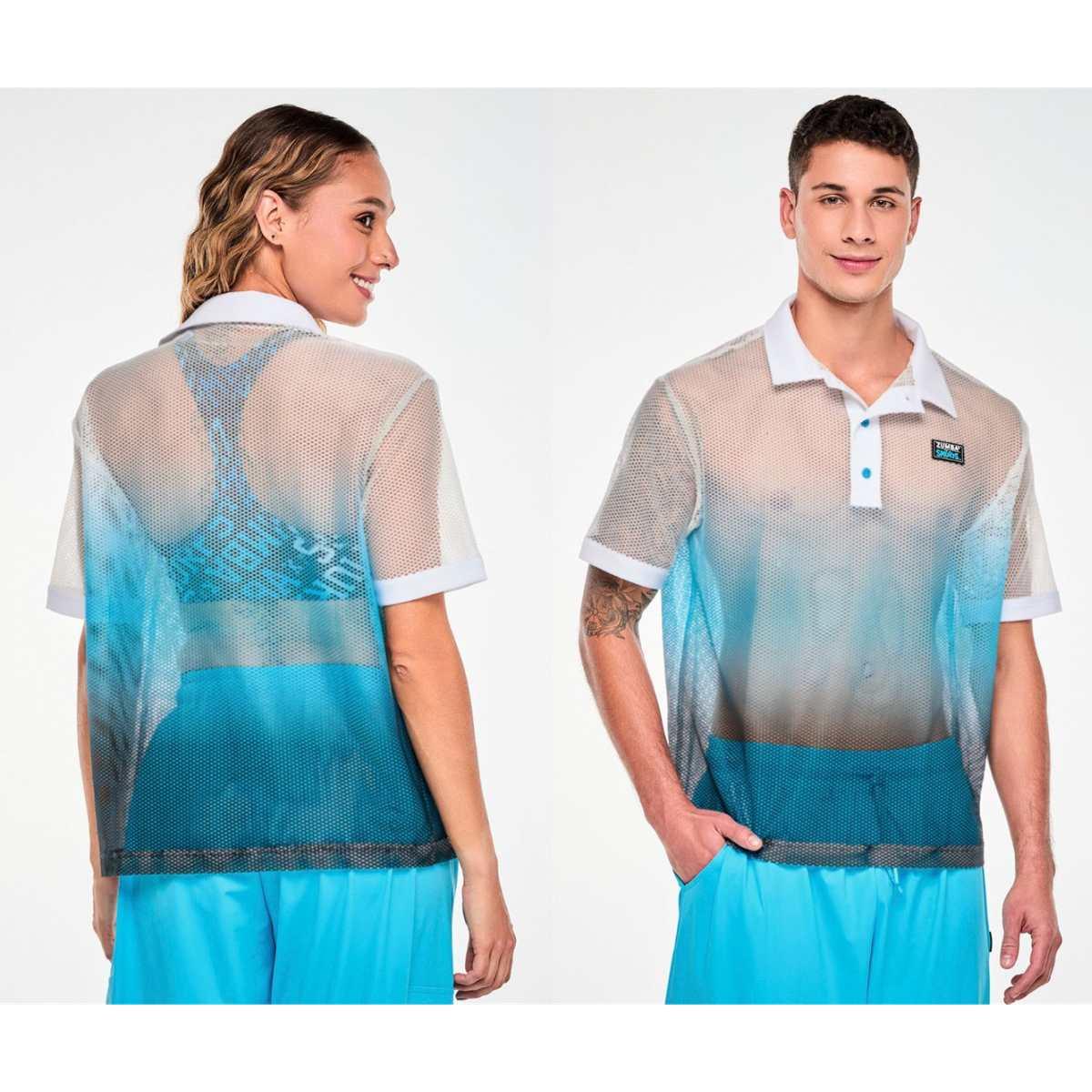 Zumba X The Smurfs Oversized Mesh Polo