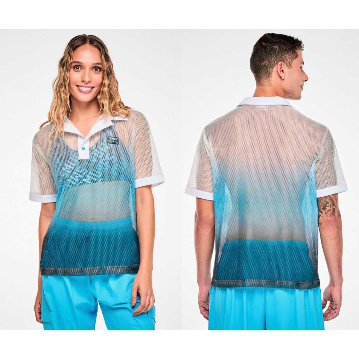 Zumba X The Smurfs Oversized Mesh Polo