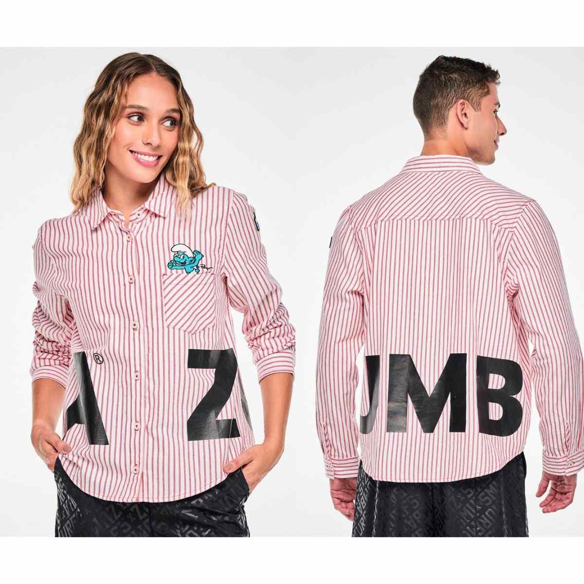 Zumba X The Smurfs Button Down